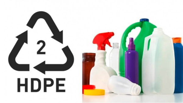 Nhựa tái chế HDPE được sử dụng nhiều trong các chai nhựa dẻo đựng chất tẩy rửa
